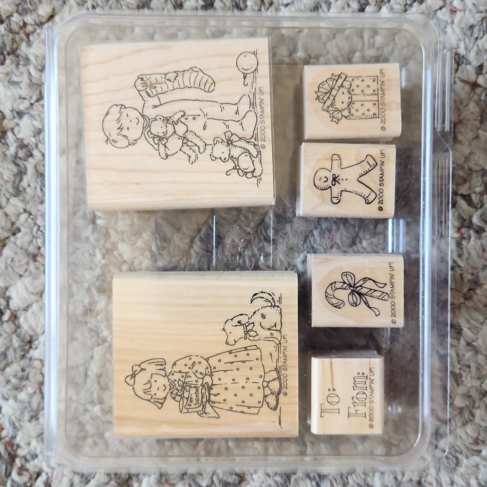 2000 Stampin' Up! 6 Piece Stamp Set - Night Before Christmas